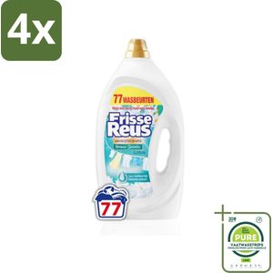 Frisse Reus - Vloeibaar Wasmiddel - Lotus - Witte Was - 77 Wasbeurten - Voordeelverpakking - 4 stuks - Wasmiddel - Witwas