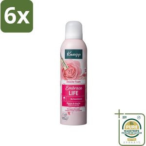 Kneipp - Douche schuim - Embrace Life - Anti‑Aging verzorging - 200 ml - Voordeelverpakking - 6 stuks - Hydratatie - Droge Huid