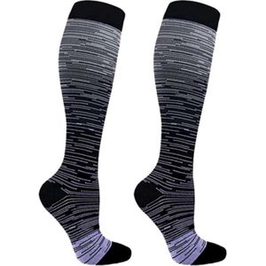 2 Paar - Duopack Compressiekousen - Steunkousen Unisex - Compressiekousen voor Hardlopen - Maat 41-46 - LOUZIR