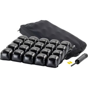 Anti-decubitus - Lucht Kussen - 45 x 40 cm - 7,5 cm Hoog - Met Ademende Hoes en Handpomp