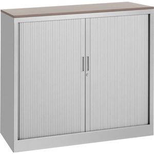 ABC Kantoormeubelen roldeurkast 105x120x43cm bladkleur logan eiken framekleur antraciet (ral 7016)