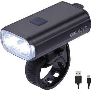 BBB Cycling StrikeDuo 1200 Koplamp Fiets - Fietsverlichting USB Oplaadbaar Voorlicht - Racefiets Verlichting - 1200 Lumen - Waterdicht - Lange Accuduur - BLS-171