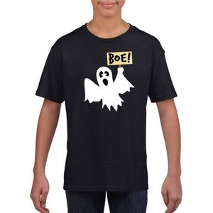 Halloween Halloween spook t-shirt zwart jongens en meisjes - Halloween kostuum kind 122/128