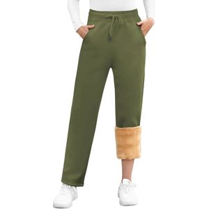 Comfortabele Dames Joggingbroek met Warme Fleece Voering voor Winterse Activiteiten