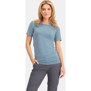 NOMAD® Pure Merino Thermoshirt Dames | Lichtblauw | S | Korte Mouw | Thermo Shirt 100% Merinowol