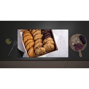 Inductie Beschermer - Doos Vol Verse Koekjes - 90x52 cm - 2 mm Dik - Inductieplaat Beschermer met zwarte kern