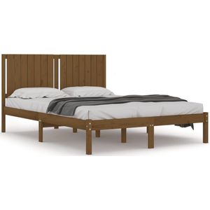 vidaXL-Bedframe-massief-hout-honingbruin-150x200-cm