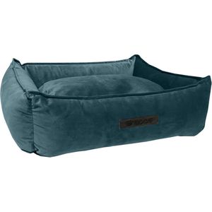 Wooff Mand Cocoon Velours - Petrol - Hondenmand - 60 x 40 x 18 cm - Small