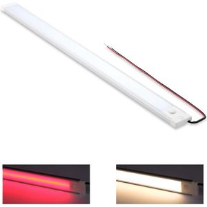 12V LED Strip Verlichting 510mm - Dimbaar - 8W 860LM - Universeel Onder Kabinet - Bus Caravan Boot - Schakelaar&Rood Nachtlampje - 3000K
