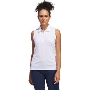 adidas Performance Ultimate365 Solid Mouwloos Poloshirt - Dames - Wit- XL