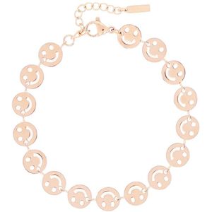 OOZOO Jewellery - rosé goudkleurige armband met smileys - SB-1011