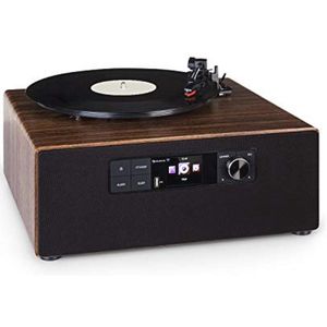 Platenspeler met DAB+ en FM internetradio, Bluetooth en USB-poort - Moderne audio-installatie