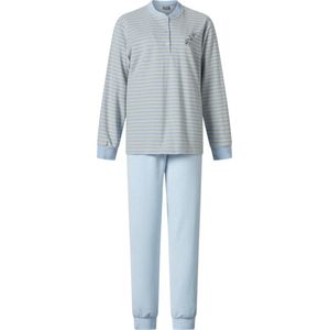 Lunatex - Badstof Dames Pyjama - Blauw Gestreept - Maat S