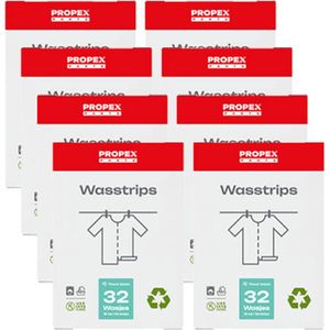 Propex Flower Breeze Wasstrips - 256 Wasbeurten - Fris & Zacht Geurend Wasmiddel in Strips - Plasticvrij, Vegan & Milieuvriendelijk - Wasmiddeldoekjes voor Witte en Bonte Was