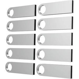 USB-stick 16GB 10 Stuks Mini Metaal Memory Stick 16 GB USB 2.0-flashdrives waterdicht geheugensticks Portable Data Storage