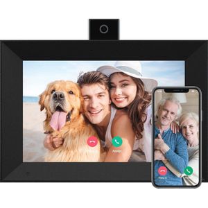 10,1 inch digitale fotolijst, Smart WiFi, IPS HD-touchscreen, video-oproep-fotolijst met 16 GB geheugen, automatische rotatie, eenvoudige installatie voor het delen van foto's of