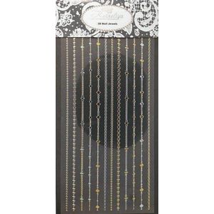 Nail Art Stickers - Nagel Stickers - Korneliya 3D Nail Jewels XL - XL12 Lines and Squares