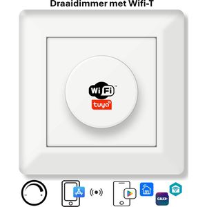 Freelux Draaiknop | Wifi-T | led-dimmer | 230VAC - 500VA/2,1A | Zuiver wit glans