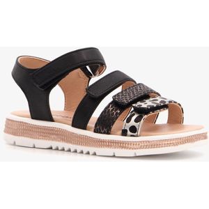 Blue Box meisjes sandalen met luipaardprint zwart - Maat 28