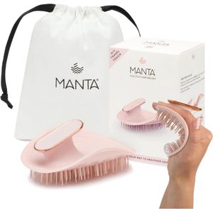 Haarborstel zonder trekken - Massageborstel voor Gezonde Haargroei en Doorbloeding - Ontwarrende Borstel voor Krullend en Glad Haar - Roze