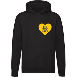 Een hart van goud in het goud hoodie | sweater | relatie | valentijnsdag | liefde |moederdag | trui | unisex | capuchon