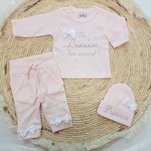 Setje Princess has arrived - Maat 50/56 - Meisjeskleding - Babykleding - Geboorte pakje - Kraamcadeau - Babyshower