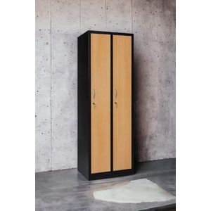 Furni24 Garderobekast, locker, commodekast, garderobekast, vakbreedte 30 cm, 2 deuren