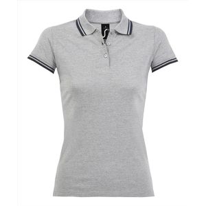 SOL'S Women´s Polo Shirt Pasadena L586 - Grey Melange/Navy - XL