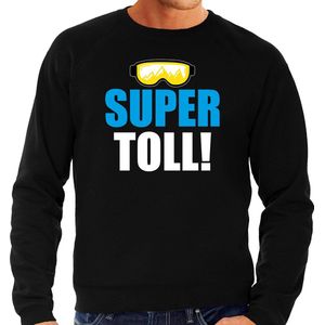 Apres ski trui Supertoll zwart  heren - Wintersport sweater - Foute apres ski outfit/ kleding/ verkleedkleding L