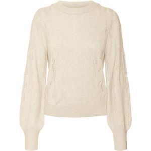 VERO MODA VMOPAL LS O-NECK BALLOON PULLOVER GA LOW Dames Trui - Maat XS