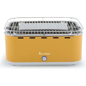 Houtskool barbecue met draagtas - geschikt voor 6 personen - Sunshine Yellow - 44x33x21cm