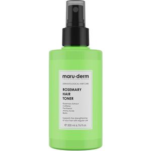 Maru.derm Rozemarijn Haar Tonic met Anti-Haaruitval Effect, Snelle en Sterke Haargroei, Bevat Rozemarijn, Cafeïne, Panthenol, Aminozuren en Biotine, Voor Alle Haartypes, Veganistisch - 200 ml