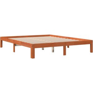 vidaXL-Bedframe-massief-grenenhout-wasbruin-180x200-cm