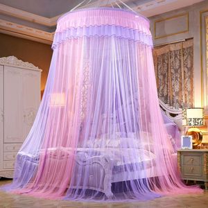 Bedhemel babybed prinses baldakijn roze violet bedhemel meisjes babybed kinderen hemel luifel kinderkamer hemelbed. (roze en paars)