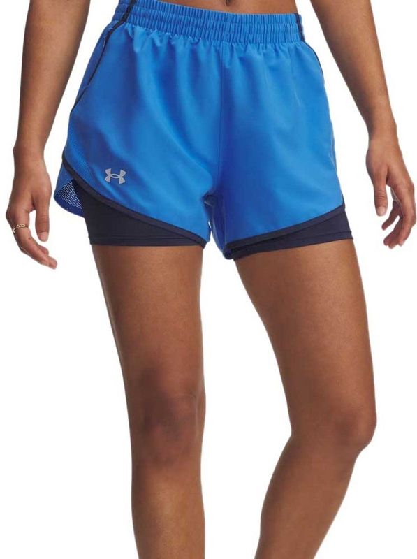 Under Armour - Ua Fly By 2-In-1 Shorts - Blauw - Sportshorts