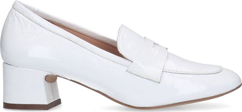 Manfield - Pumps - Wit - Lakleer - Hakhoogte 4 cm