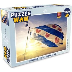 Puzzel Friesland - Zon - Friese vlag - Legpuzzel - Puzzel 1000 stukjes volwassenen