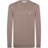 Felix Hardy - Classic Crew Neck Knit Sweater - Bruin - 100% Katoen - Heren