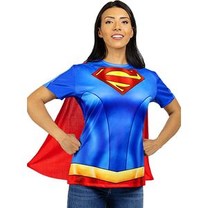 FUNIDELIA Supergirl kostuum - Superhelden kostuum voor vrouwen - Maat: M-L - Rood
