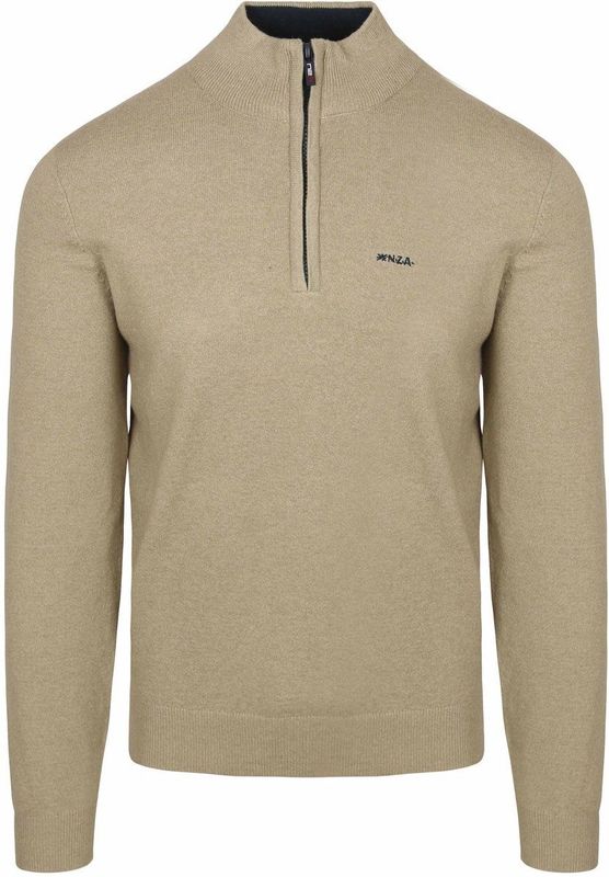 NZA - Half Zip Trui Christopher - Melange - Warm Beige - Schipperstrui