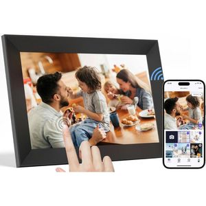 Zylo® Digitaal Fotolijstje - Digitaal Fotokader - Met Wifi - Zwart - 27cm x 19cm x 3cm