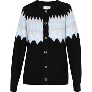 usha FESTIVAL - Gebreid Vest - Blauw - Grijs - Zwart