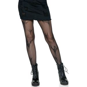 Leg Avenue - Spooky Ghost Fishnet Panty - Zwart
