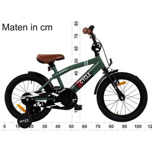 2Cycle BMX-Fun kinderfiets 16 inch (4 tot 6 jaar) voor jongens groen