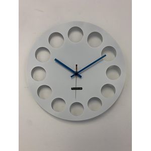 Wandklok CHANTALBRANDO -- WHITE TORNADO 40 -- MODERN DESIGN -- wit