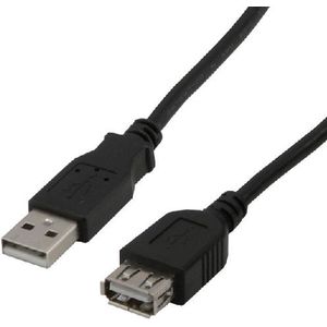 MCL MC922AMF-1M/N USB-kabel USB 2.0 USB A Zwart