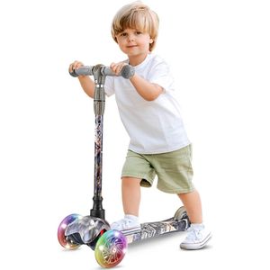 Hurtle - Kinderstep - Met 3 Lichetgevende LED Wielen - Draagbaar - Voor Binnen/Buiten Gebruik