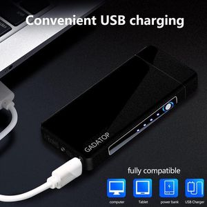 Oplaadbare USB arc plasma vlam aansteker - winddicht - elektrisch - voor kaarsen - zwart
