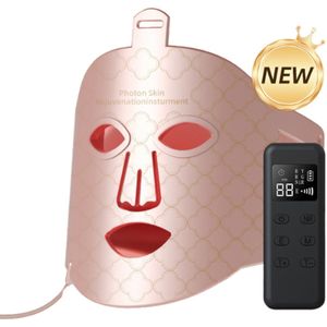 Nuvado 8 LED Gezichtsmasker - Rood Licht Therapie - LED Masker - Infraroodtherapie - LED Face Mask - Red Light Therapy- Lichttherapie Masker voor Huidverjonging en Acne Behandeling