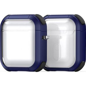 Mobigear Hoesje geschikt voor Apple AirPods 1 Hardcase Hoesje | Mobigear Shockproof - Donkerblauw